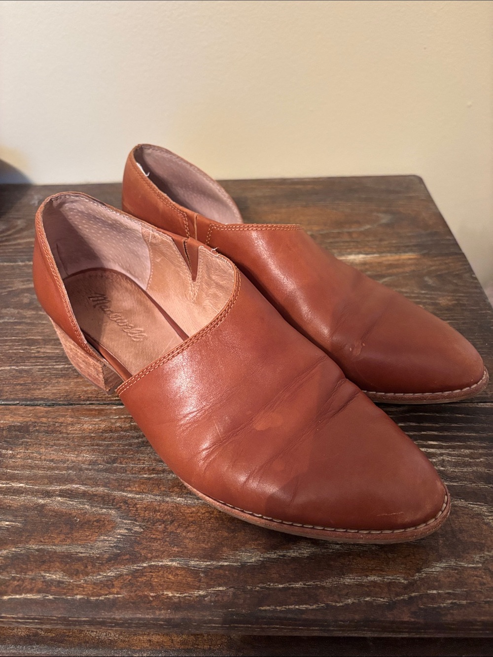 Madewell Tan Brown Leather Ankle Booties
